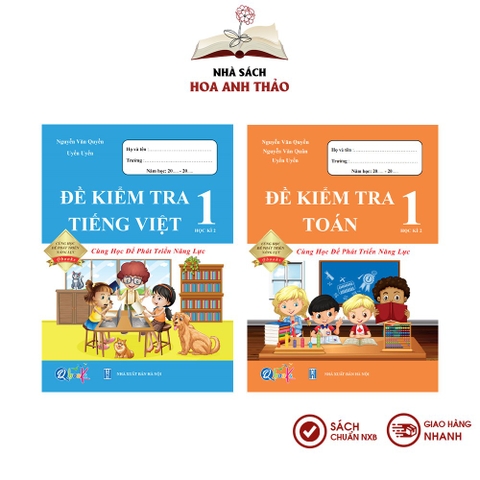Sách - Đề kiểm tra toán và tiếng việt lớp 1 học kỳ 2 Cùng phát triển năng lực