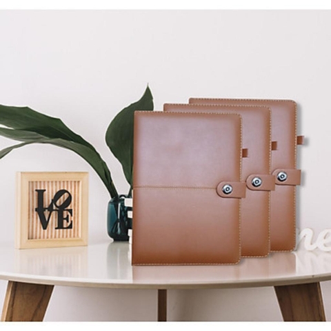 Sổ Bìa Da Cao Cấp Minh Châu - sổ tay ghi chép (mã 134/ 136)