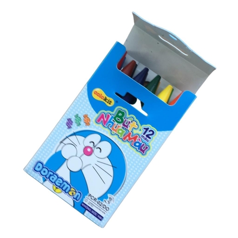 Bút sáp nhựa Doraemon 12 màu Colokit PCR-02/Do