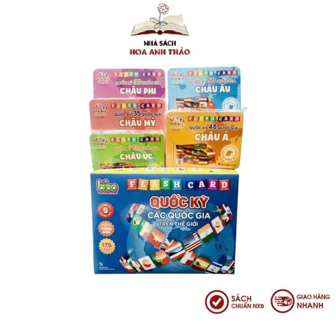 Bộ Thẻ Học Song Ngữ Quốc Kỳ Các Quốc Gia Trên Thế Giới Việt Hà