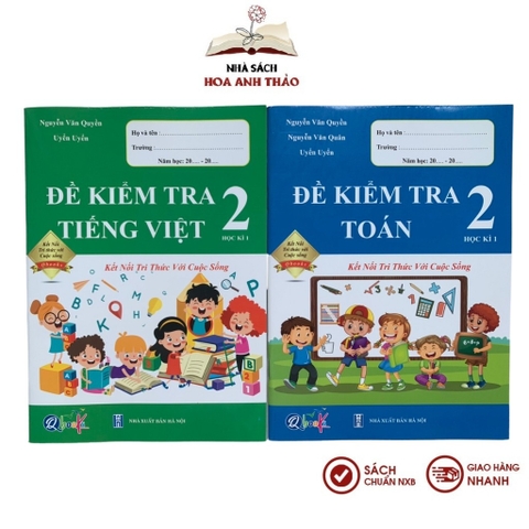 Sách - Đề kiểm tra Toán và Tiếng Việt lớp 2 - Kết nối tri thức với cuộc sống - Học kỳ 1