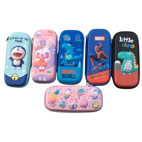 Hộp bút khoá zip Mika 3D nhiều hình