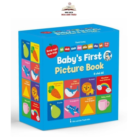 Sách Bìa cứng thư viện hình ảnh đầu tiên cho bé Baby' First Picture Book (8 Cuốn)