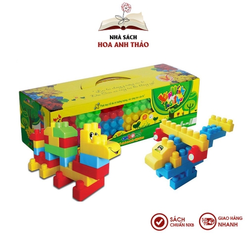 Đồ chơi Antona lắp ghép xếp hình tuổi thơ 110 chi tiết cho trẻ từ 3 tuổi