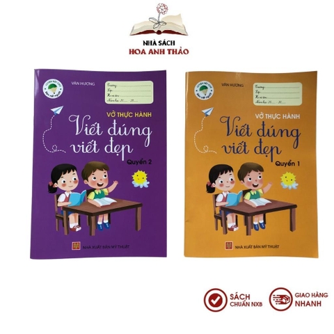Sách Vở thực hành viết đúng viết đẹp Quyển 1, Quyển 2