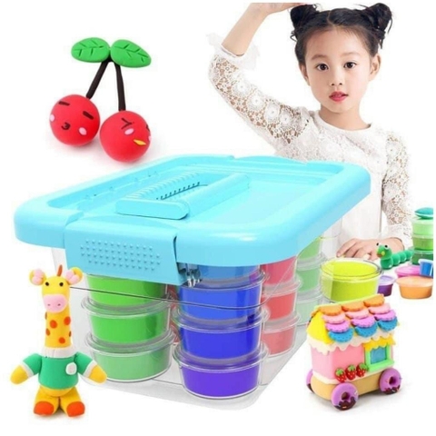 HỘP ĐẤT NẶN 36 MÀU, KÈM HỘP ĐỰNG, KÈM KHUÔN, CHẤT LIỆU TỰ NHIÊN AN TOÀN CHO BÉ