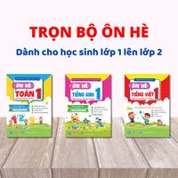 Sách - Combo 3 quyển Ôn Hè Toán - Tiếng Việt và Tiếng Anh 1 - Dành cho học sinh lớp 1 lên lớp 2