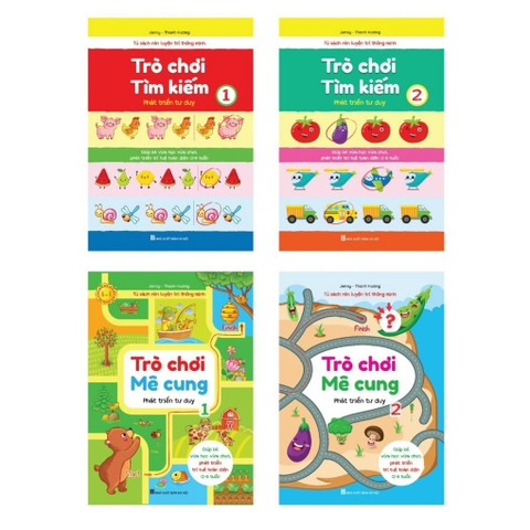 Trò Chơi Mê Cung Và Trò Chơi Tìm Kiếm - Phát triển tư duy cho bé từ 2-6 tuổi (Lẻ tùy chọn)