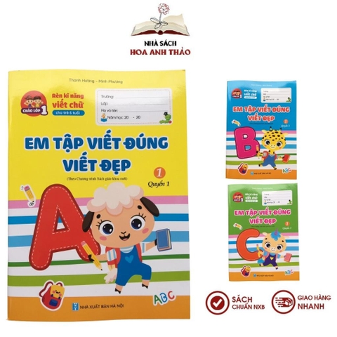 Sách - Em tập viết đúng, viết đẹp
