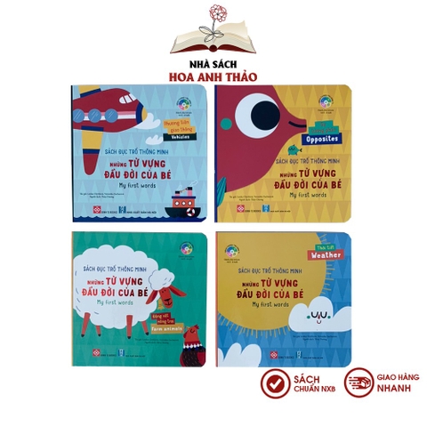 Sách - Đục trổ thông minh Những từ vựng đầu đời của bé song ngữ Việt Anh cho bé dưới 6 tuổi