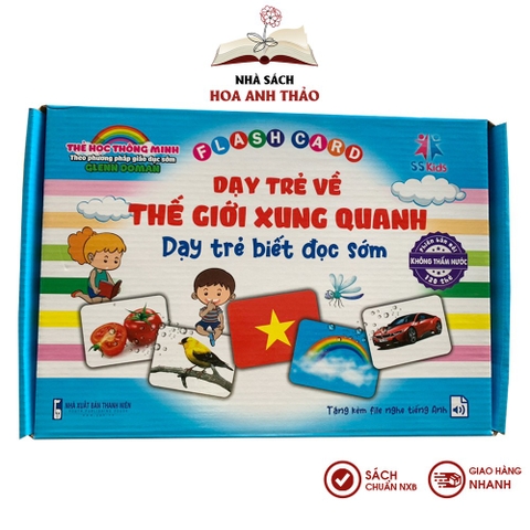 Thẻ Flash card Việt Hà dạy trẻ về thế giới xung quanh 16 chủ đề không thấm nước kèm file nghe