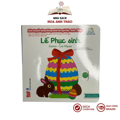 Sách chuyển động thông minh - Đa ngữ Việt Anh Pháp Lễ Phục Sinh