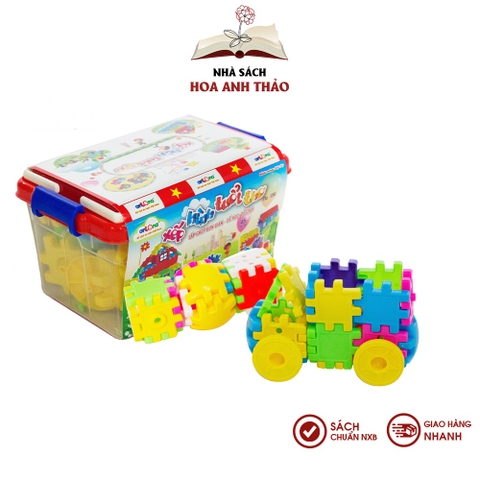 Đồ chơi Antona lắp ghép xếp hình tuổi thơ 45 chi tiết ( hộp nhựa )