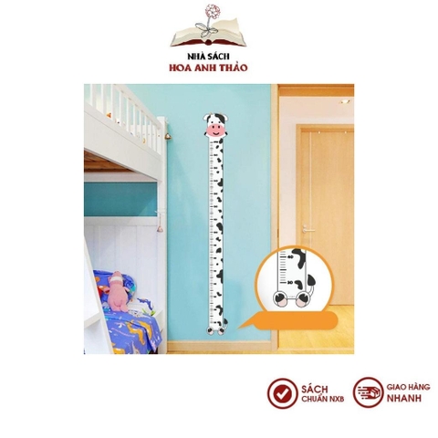 Thước Đo Chiều Cao dán tường cho bé Lalala baby hình con vật đáng yêu