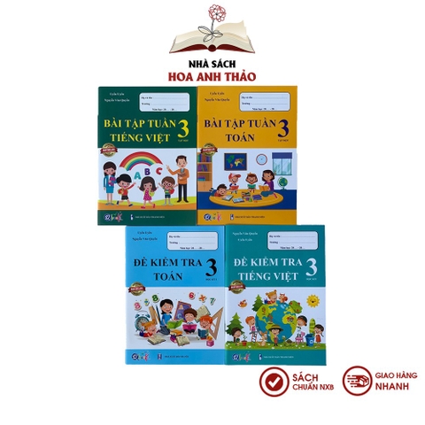 Sách Bài tập tuần và đề kiểm tra Toán và Tiếng Việt lớp 3 học kỳ 1