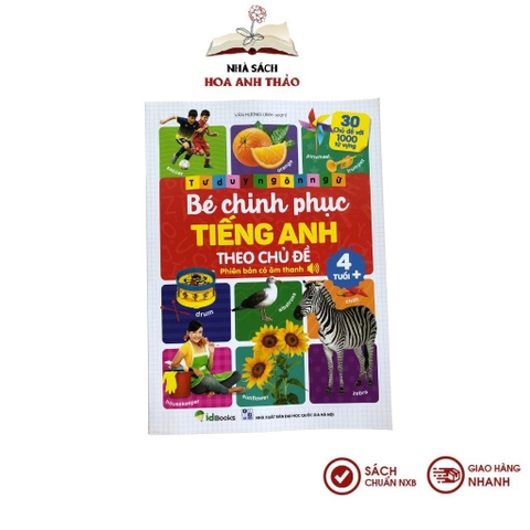 Sách Bé chinh phục tiếng anh theo chủ đề phiên bản có âm thanh