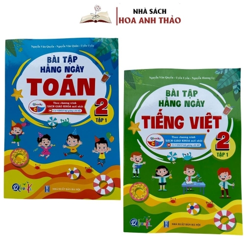 Combo Bài Tập Hằng Ngày Toán - Tiếng Việt Lớp 2 Tập 1  Cánh Diều