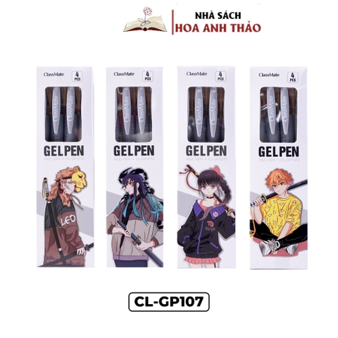 Hộp 4 bút gel classmate CL-GP107P - Thiết kế cung hoàng đạo