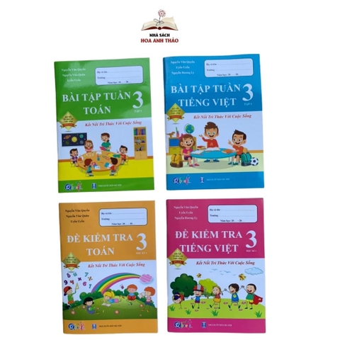Sách - Combo Bài Tập Tuần và Đề Kiểm Tra Toán - Tiếng Việt Lớp 3 - Tập 1 - Kết Nối