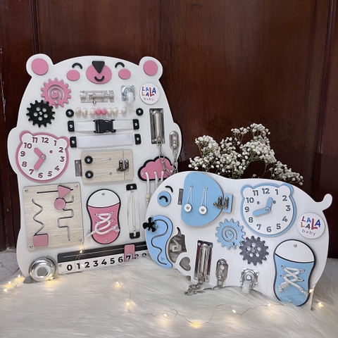 Busy board - Bảng bận rộn rèn luyện vận động chính hãng Lalala baby, Gỗ cao cấp, chắc chắn.