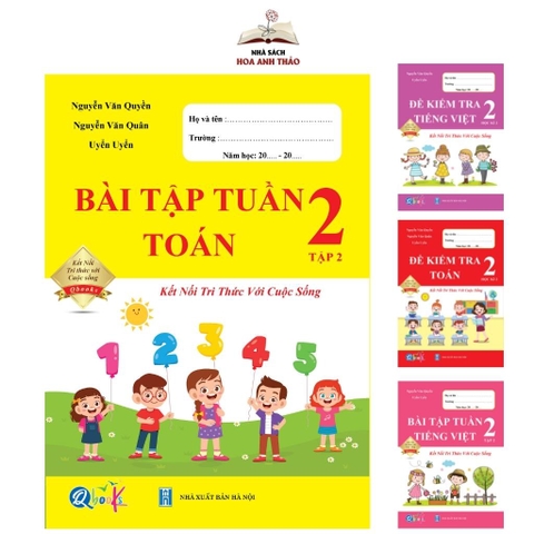 Sách - Bài tập tuần đề kiểm tra Toán và Tiếng việt Lớp 2 - Kết nối tri thức với cuộc sống học kỳ 2