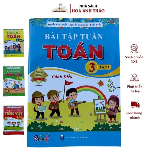 Sách - Bài Tập Tuần và Đề Kiểm Tra Toán - Tiếng Việt Lớp 3 - Học Kì 1 - Cánh Diều