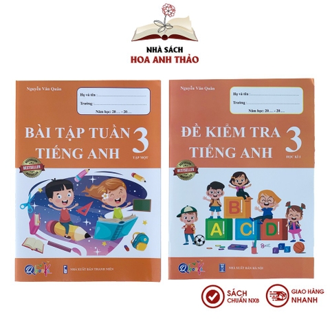 Sách Bài tập tuần và đề kiểm tra Tiếng Anh 3 học kỳ 1 Bộ 2 quyển
