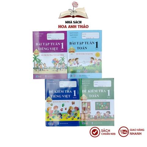 Sách - Bài tập tuần và Đề kiểm tra toán và tiếng việt lớp 1 học kỳ 1 Kết nối tri thức với cuộc sống