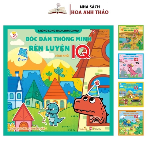 Combo 5  Sách - Bóc Dán Thông Minh Rèn Luyện IQ Khủng Long