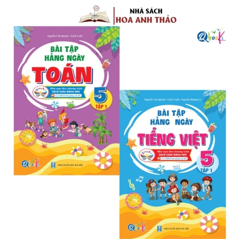Combo Bộ 2 Quyển BTHN Toán và Tiếng Việt lớp 5 kì 1 - Cánh Diều