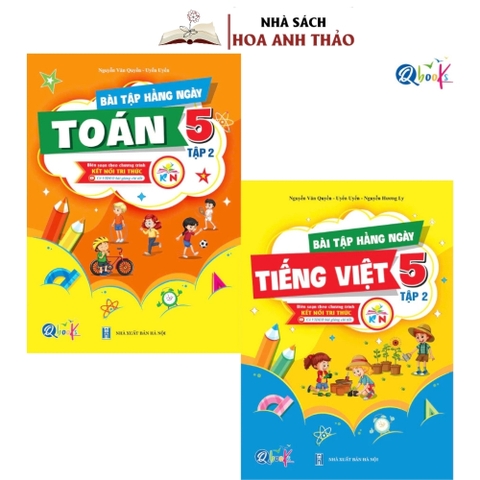 Combo 2 Cuốn Bài Tập Hàng Ngày Toán Và Tiếng Việt Lớp 5 tập 2 - Kết Nối Tri Thức