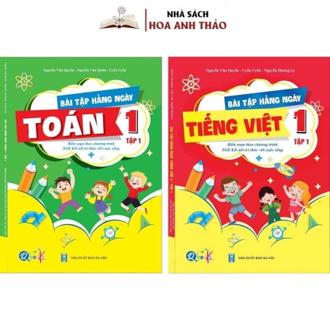 Bài tập hàng ngày lớp 1 -TOÁN,TIẾNG VIỆT- bộ KẾT NỐI- TẬP 1