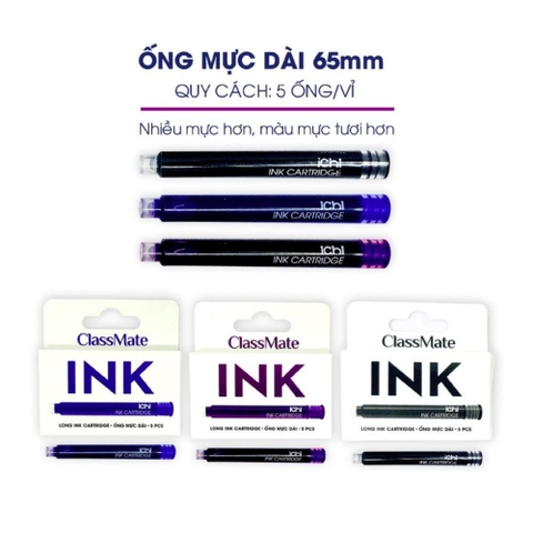 Vỉ Ống Mực Xoá ClassMate CL-IC301 ( Hộp 5 Ống Dành Cho Bút Máy Xoá )