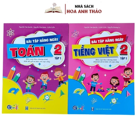 Sách - Combo Bài Tập Hằng Ngày Toán - Tiếng Việt Lớp 2 Tập 1 (Kết nối tri thức với cuộc sống)