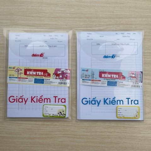Giấy Kiểm Tra  Điểm 10 Thiên Long ( TP-GKT012, TP-GKT06 )