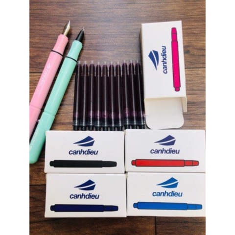 Hộp 10 Ống Mực Nhanh Khô Và Phổ Thông Cánh Diều 1,1ml ( Loại 2 Đầu Cắm )