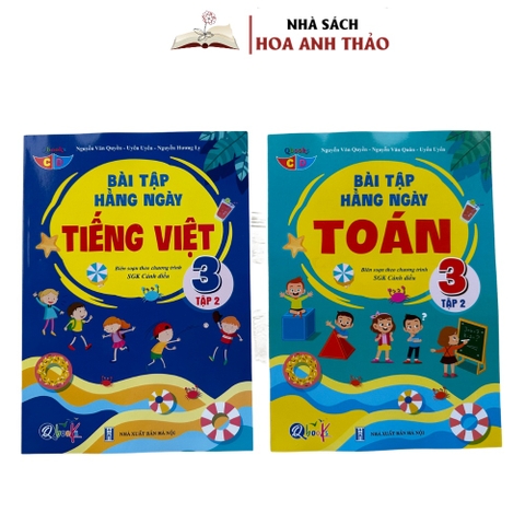 Sách - Combo Bài Tập Hàng Ngày Toán Và Tiếng Việt Lớp 3 - Cánh Diều - Tập 2