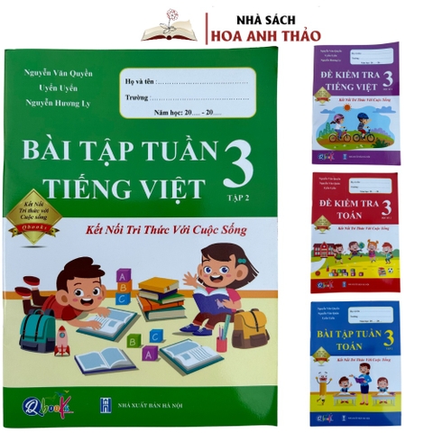 Sách - Bài Tập Tuần Và Đề Kiểm Tra Toán - Tiếng Việt Lớp 3 kì 2 Kết Nối Tri Thức Với Cuộc Sống