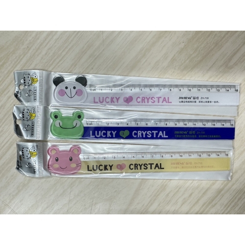 Thước Kẻ Nhựa Cho Học Sinh Hình Động Vật Dài 15cm