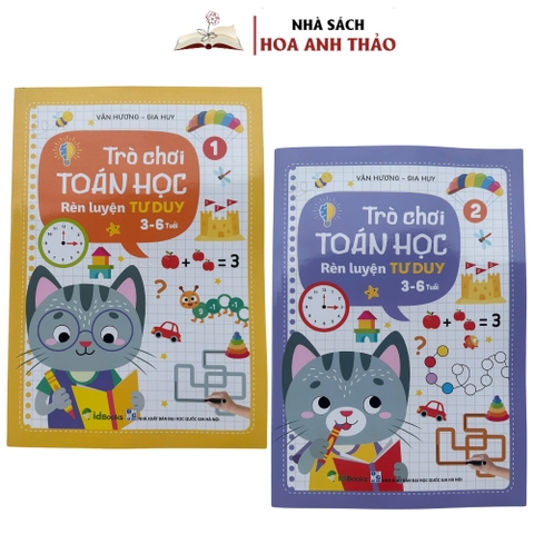 Combo 2 quyển Trò Chơi Toán Học Rèn Luyện Tư Duy 3 - 6 Tuổi ( Bộ 2 Quyển )
