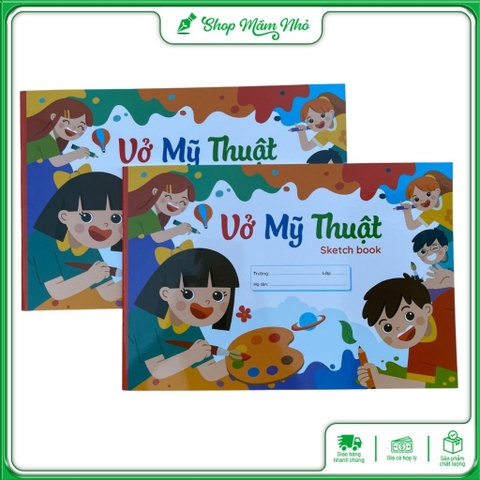 Vở Vẽ Mỹ Thuật Khổ A4 Định Lượng 100gsm, 40 Trang Cả Bìa