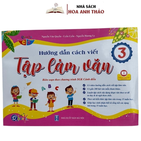 Sách - Hướng dẫn cách viết TẬP LÀM VĂN Lớp 3 - Cánh Diều - Cả năm (1 cuốn)