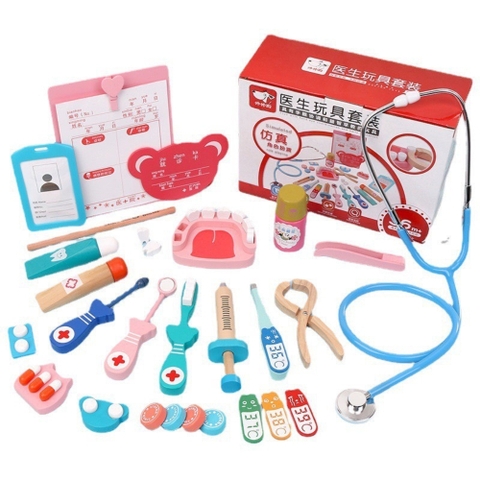 Bộ đồ chơi bé tập làm bác sĩ nha khoa bằng gỗ