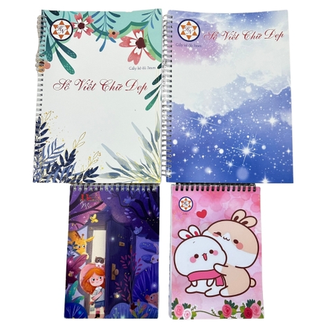 Sổ luyện chữ có lò xo đẹp A4-A5 - 100 Trang - caro