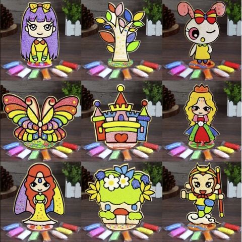 Đồ Chơi Tô Màu Tranh Mút Xốp Gỗ Slime