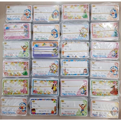 Set 50 Nhãn Vở có decan