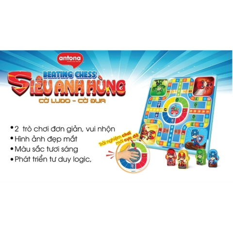 Đồ Chơi Antona 2 In 1 - Cờ LUDO (Cờ Cá Ngựa)