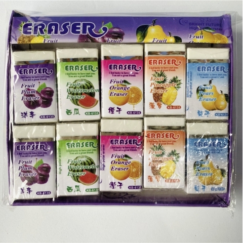 Tẩy Hoa Quả Hình Trái Cây Eraser KB - 6135 ( Vỉ 30 Cái )