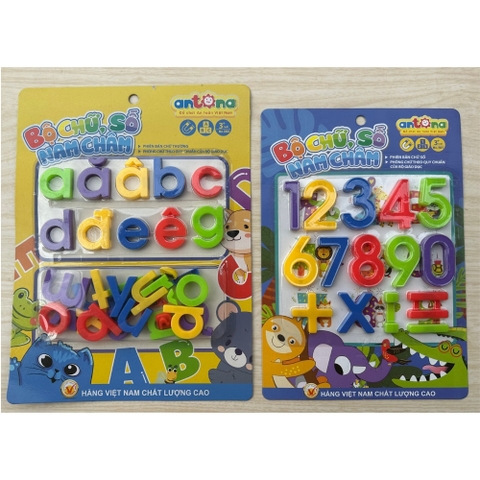 Bộ Chữ Cái Và Bộ Chữ Số Nam Châm  Hàng Antona