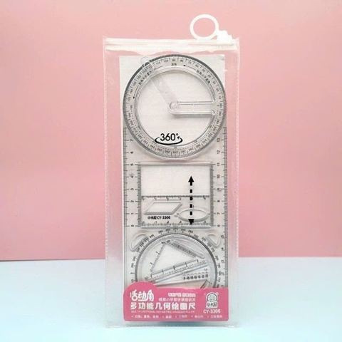 Thước Kẻ Đa Năng Vẽ Hình Học Tiện Dụng ( CY-3306 )